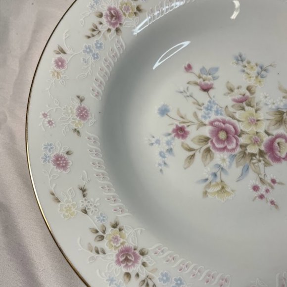 Home Styles Fine China Pink Floral Gold Trim Soup Bowl Made in China - Picture 4 of 6